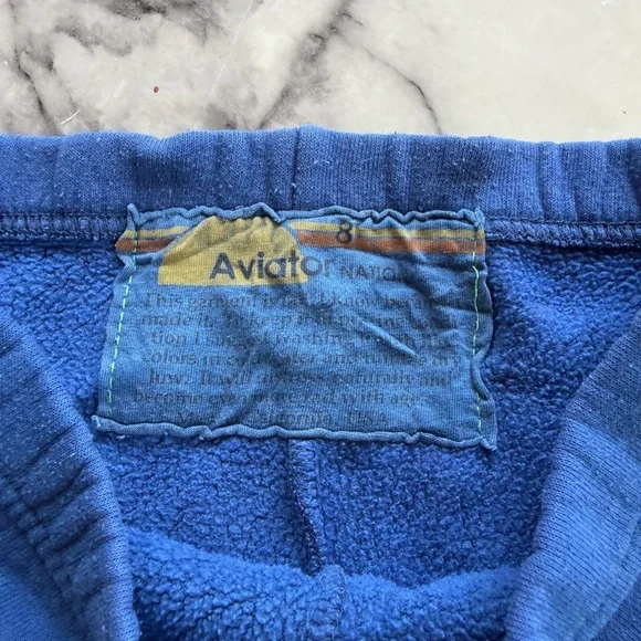 Aviator Nation Kids Royal Blue Kids Fleece Shorts Medium 8 - Picture 4 of 4